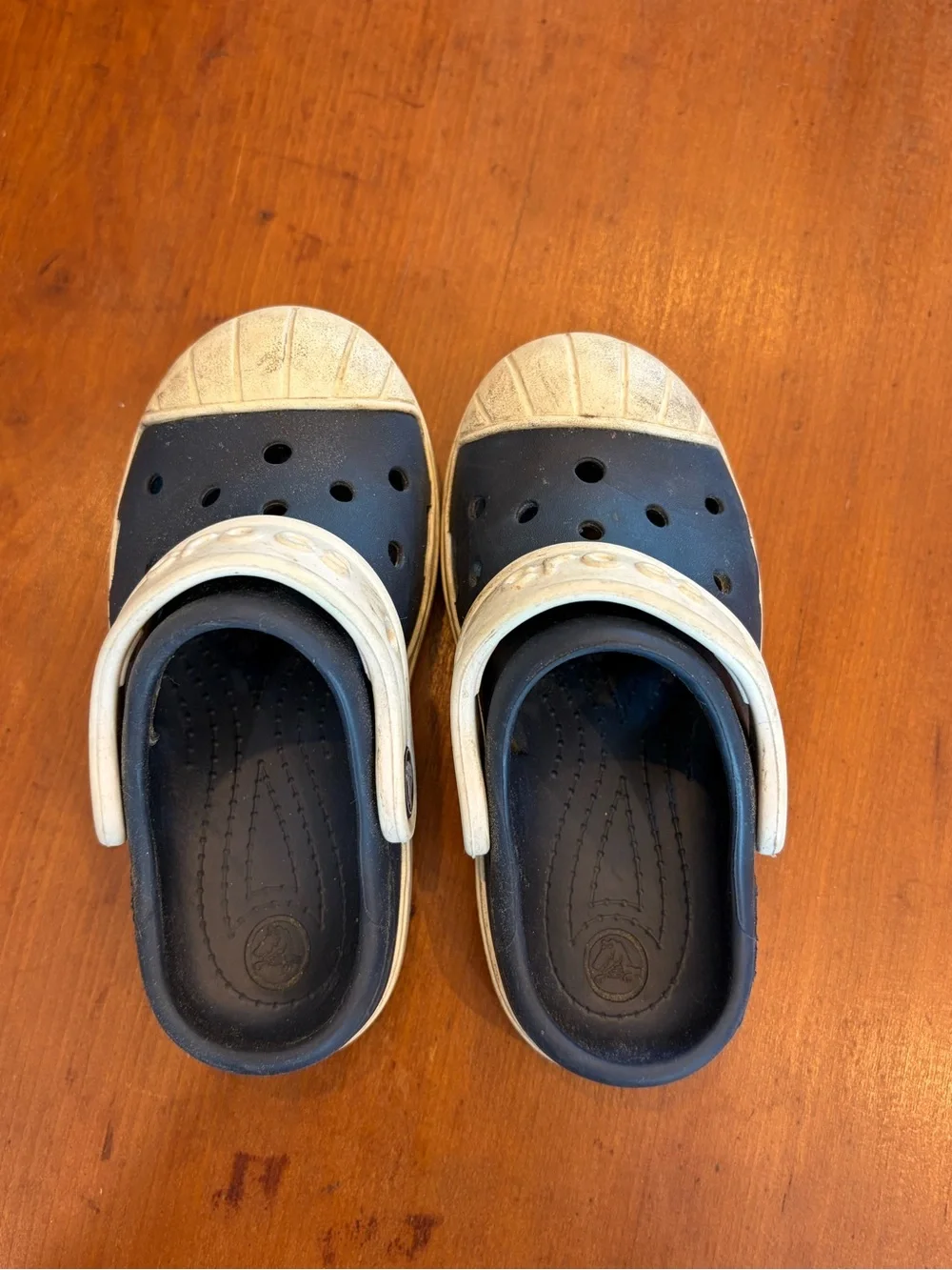 Crocs Kids Navy and White Slip-On Clog